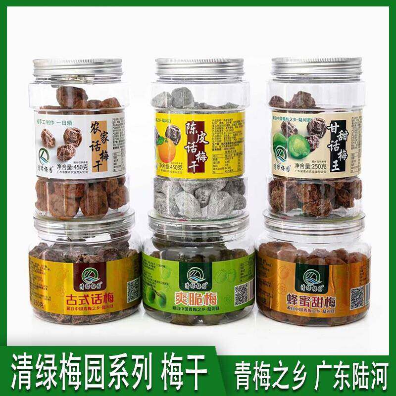 话梅肉清绿梅园古式话梅肉酸咸甘甜腌渍盐津梅孕妇蜜饯果干脯零食