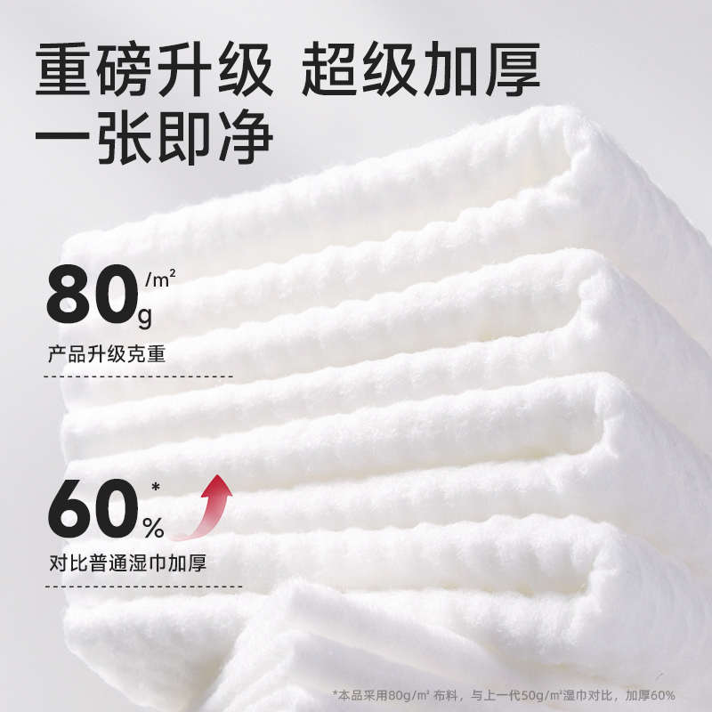 德佑婴儿湿巾纸新生宝宝手口屁专用加厚湿纸巾家庭实惠大包装80抽