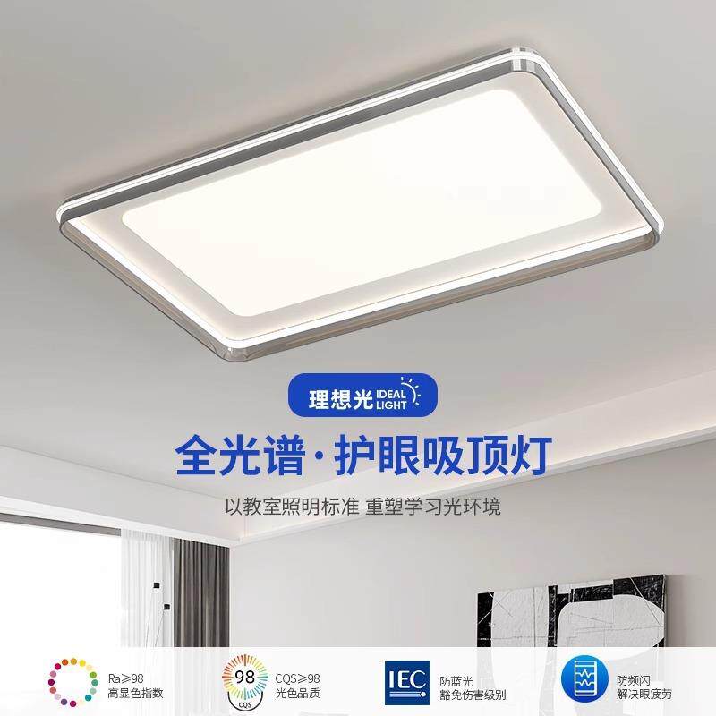 2026年新款灯具现代简约主灯高级感轻奢高端大气长方形客厅吸顶灯