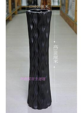 高档花约陶瓷大瓶现代时尚白色创意花简客厅摆件欧绢式干花落地花