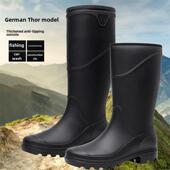 工地耐磨长雨靴 钓鱼水鞋 日本Db雨靴男高帮劳保工作鞋 防水防滑鞋