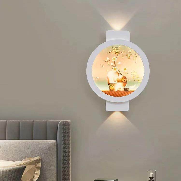 头灯床头卧室背景客厅楼梯壁画2024卧壁灯新创意壁灯新款床头灯墙