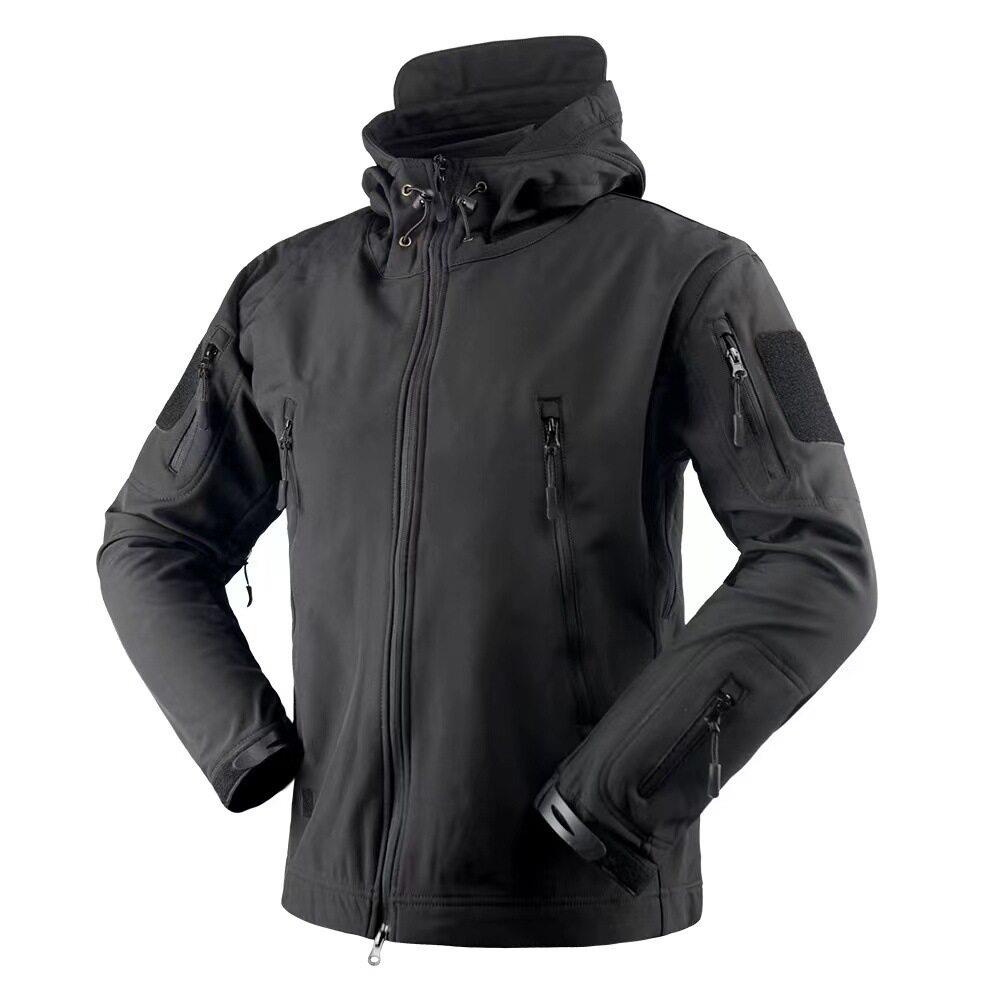 Men's Casual Jacket Hooded Multi Pocket Workwear Jacket图片