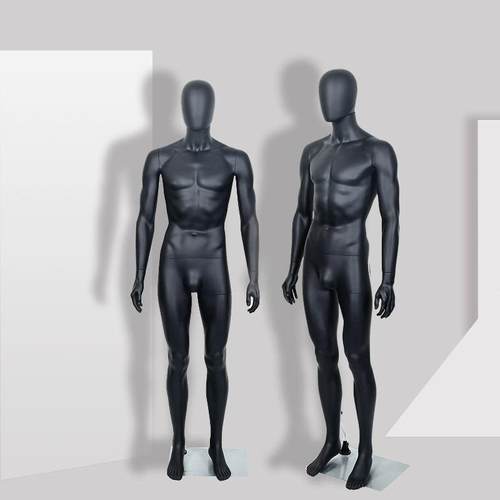 陈列全身男模特喷漆哑黑色塑料假人模特橱窗展示架模型仿真道具架