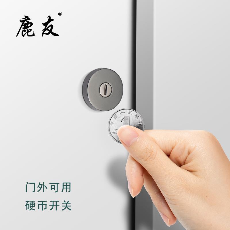 厂家移门锁外可定制挂式木锁室卫生间幽灵门锁厨房卧谷仓门扣内嵌