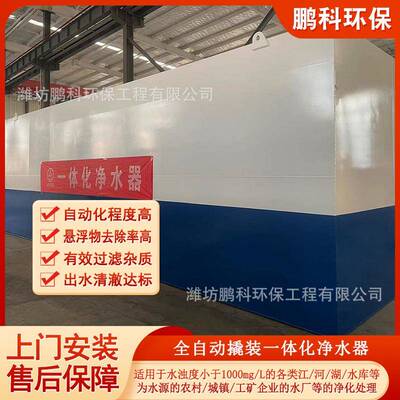 一体化净水器设备厂家报价河水湖水净水设备工业循环水净化系统