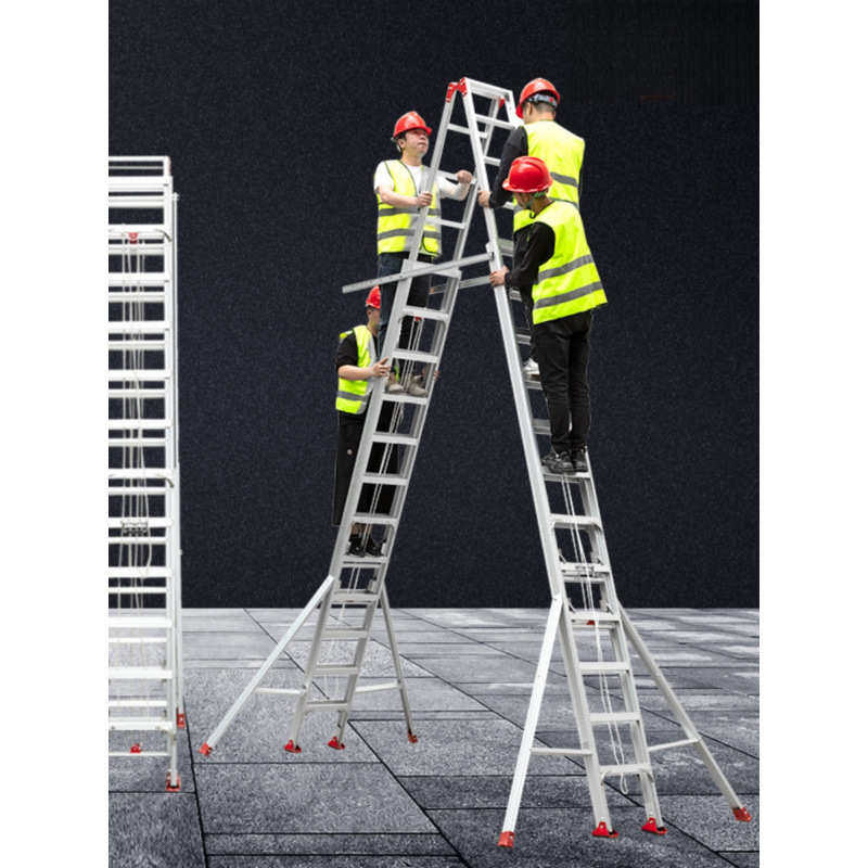 米米米米伸缩梯子加厚铝合金人字梯双面升降伸缩梯工,居家日用,家用梯,淘宝优惠券,粉丝福利购,淘宝优惠卷