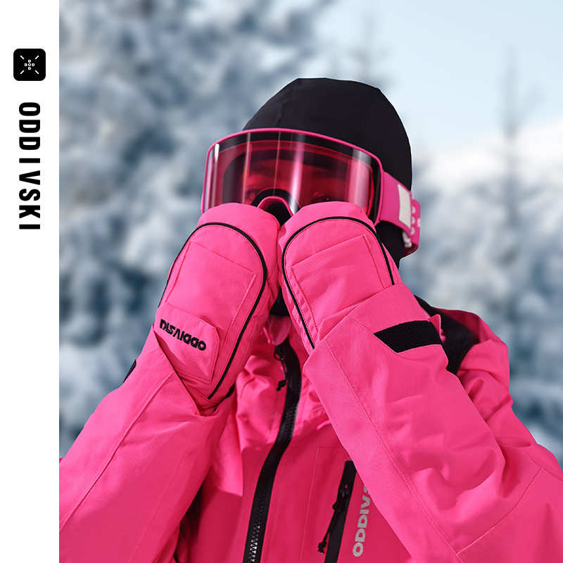 oddivski儿童滑雪手套内置护腕可触屏单板3L防水耐磨保暖闷指连指