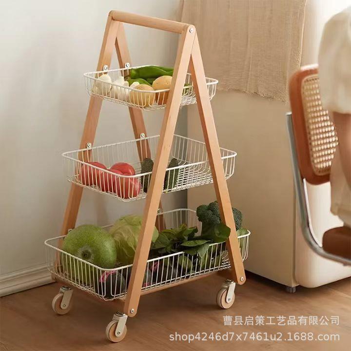 木轮质移动置小推车客厅储物用品浴qc8.30室多层整理架收纳架带滚