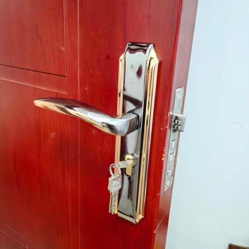 锁具套装外门锁老式家用实钢木门把手室内通用型房门锁房间卧室