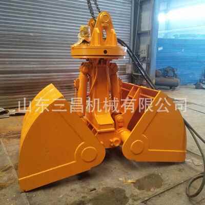 挖机贝壳斗6-40吨挖机液压抓斗10吨行车贝壳斗分体式可水下作业