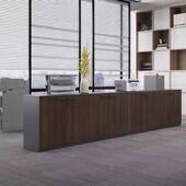 办公室矮柜物文储物柜档案办公资SON料收纳柜木质件置员工茶水柜