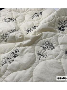 绗缝家棉布料淡雅新服中式绣花料电脑绗绣面夹棉童装纺棉711H2224