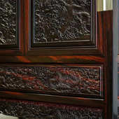 红木家具大红酸枝独板九龙柜茶边柜收纳客厅储物柜文玩收藏品送礼