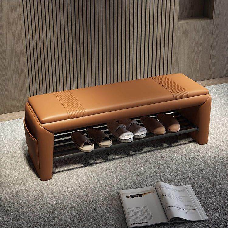 入户轻奢换鞋凳靠墙软包长条凳高端别墅门厅穿鞋凳家用门口鞋架