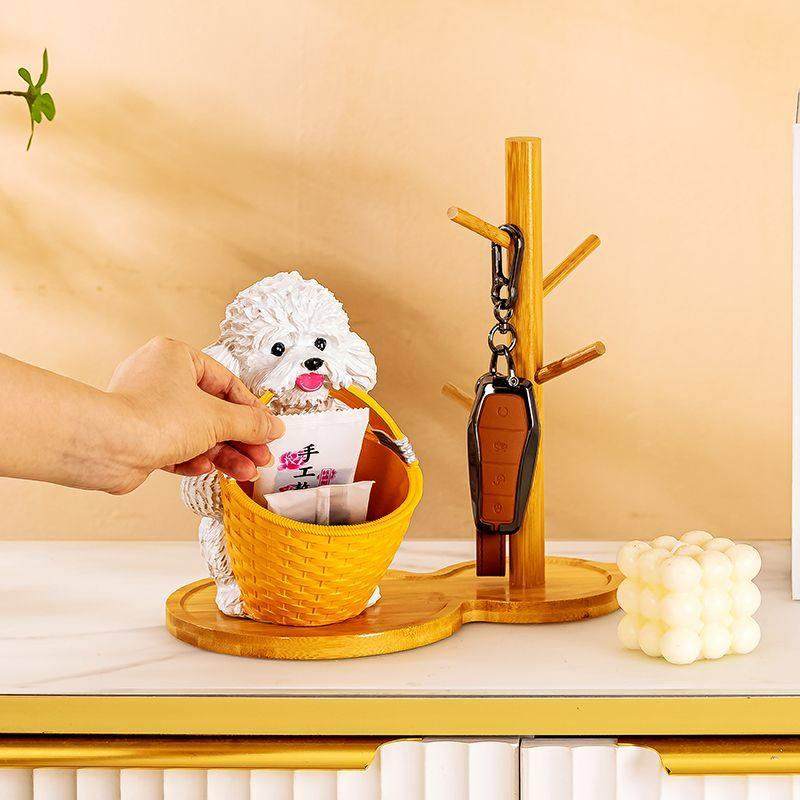 创意可爱玄关进门钥匙入户收纳摆件鞋柜家居木架狗狗乔迁新居装饰,收纳整理,钥匙收纳盒,淘宝优惠券,粉丝福利购,淘宝优惠卷