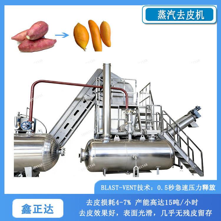 全自动葡萄头黄桃头蒸汽去皮机多功能土豆去皮设备