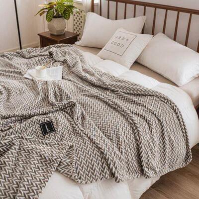 Bamboo fiber waffle washed summer cool blanket towel blank