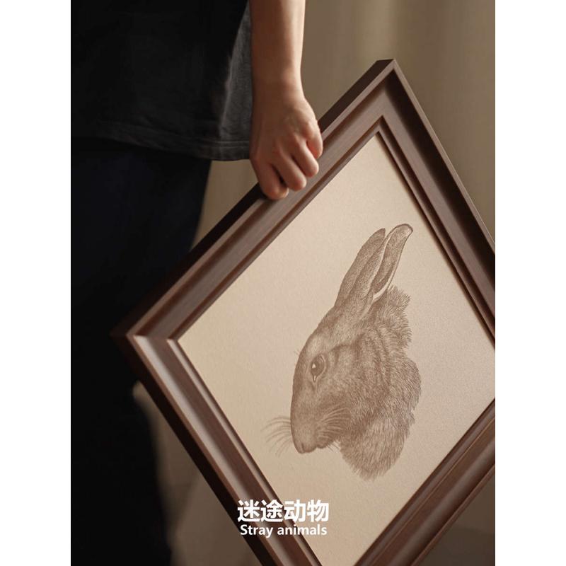 集木室物所/迷途动物挂画装饰画客餐厅入户玄关沙发背景墙落地画图片