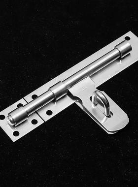 K8S加厚锈钢插不销大门门栓门锁明装62125扣木加长左右防盗插销锁