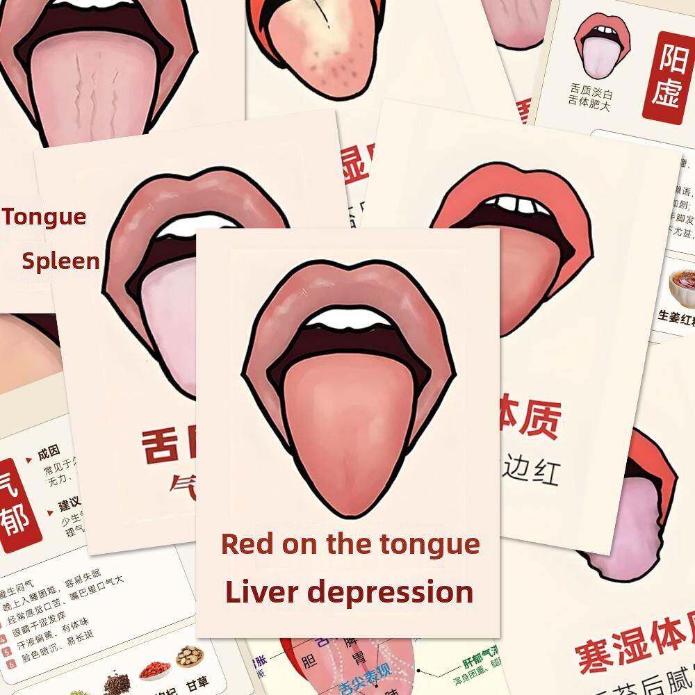 96舌诊中医养生辩证法传承舌诊调理图集参考图片贴纸DIY