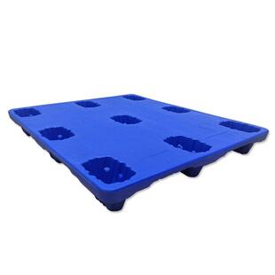 志明塑吹脚塑托盘厂家1210单面九吹塑托盘蓝厚色料加A897九脚吹塑