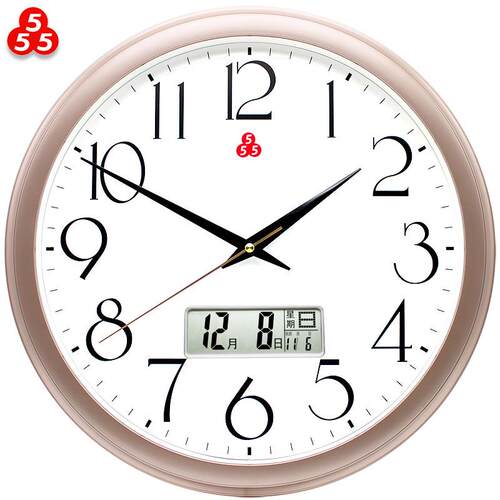 上海三五牌555挂钟客厅家居挂钟挂钟无声石英钟流行挂钟时尚