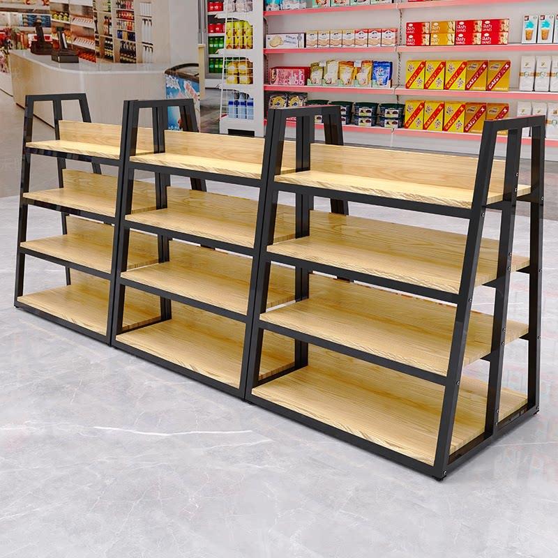 化妆品展示柜中岛货架展示架便利店文具店多层双面组合超市置物架