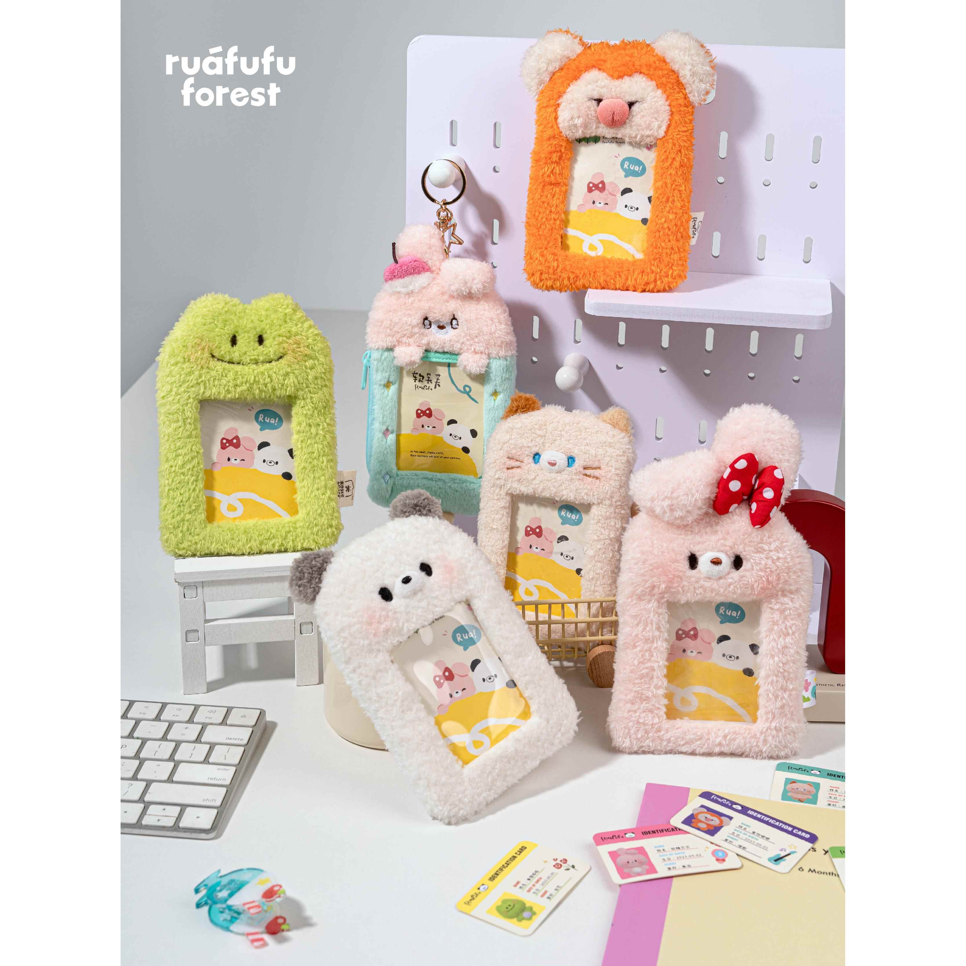 ruafufu forest动物可爱毛绒卡包校园饭卡零钱包追星小卡套挂件