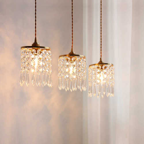 水晶餐吊灯2025新款高级感轻奢客厅主灯家用餐桌灯长条饭厅水晶灯