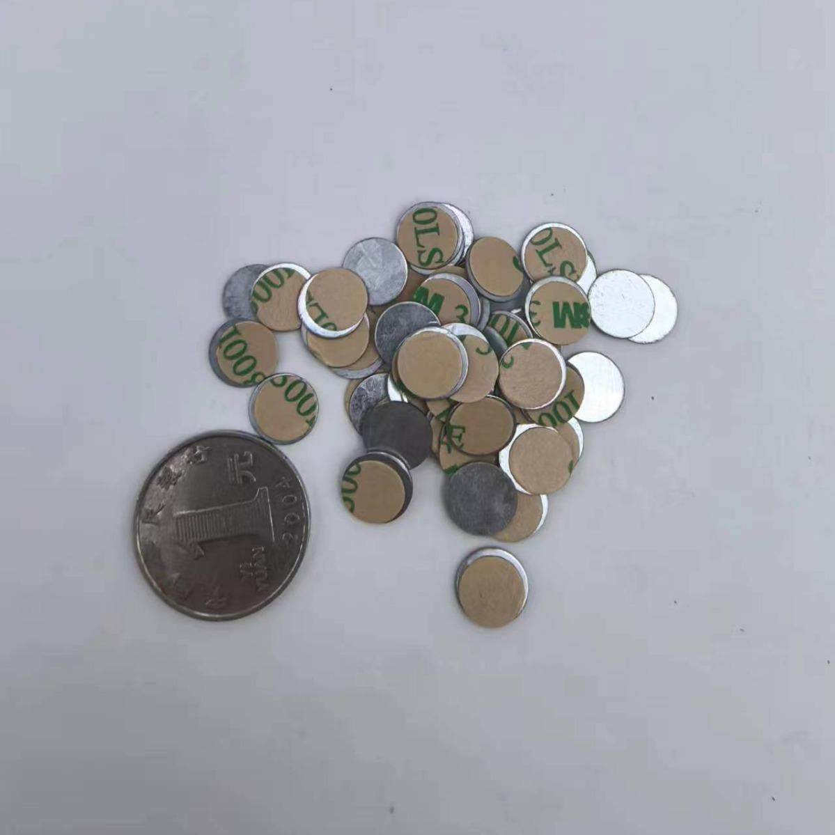 超薄磁铁引磁片皮具包装袋圆形方形背胶小铁片配套磁铁用