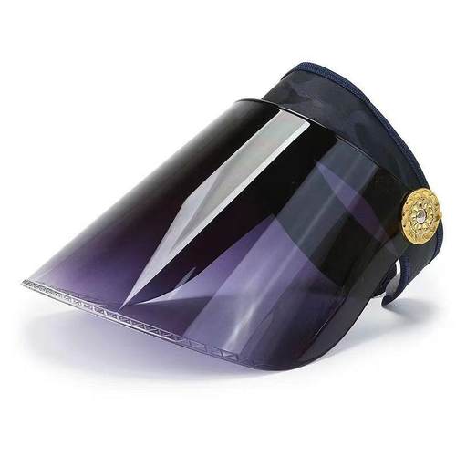 透明防飞沫面罩夏季骑行空顶防风防虫防晒pc面罩防紫外线遮阳帽子