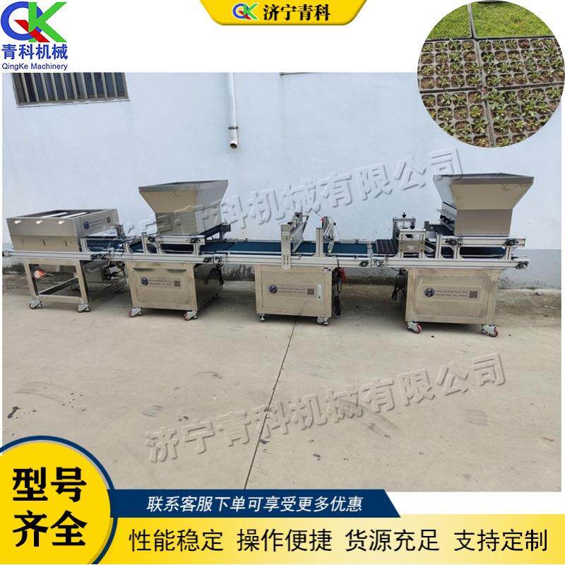 全自动穴盘育苗机全自动针式穴盘播种机农用漂盘覆土压穴一体机