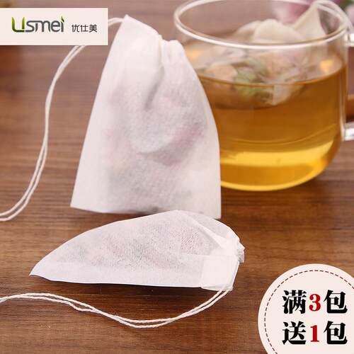 100个滤纸茶包茶袋过滤袋卤煮包小泡茶叶袋一次性滤纸袋茶包袋