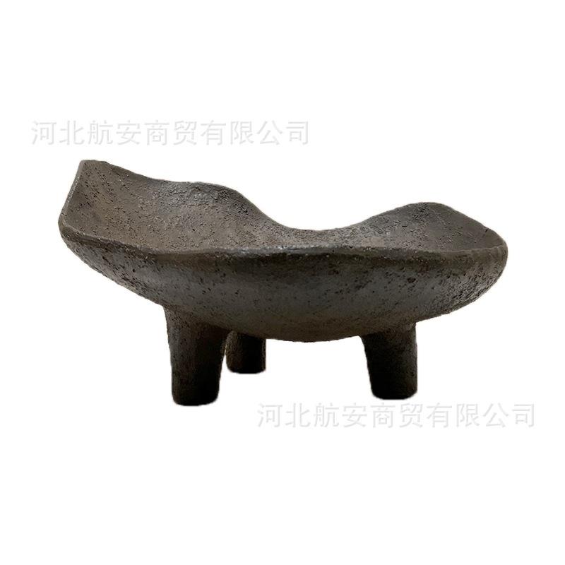 现代简约创意树脂果盘样板房售楼处餐桌收纳装饰盘工艺品