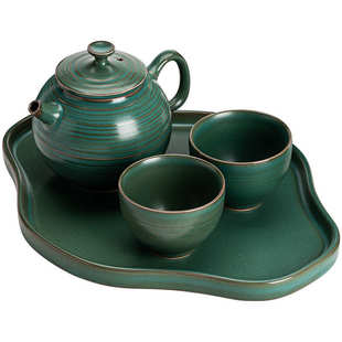 简易小型泡茶器一壶二杯轻奢民宿泡茶套装 家用功夫茶具茶壶小套装