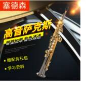 塞德森萨克斯乐器降B调高音萨克斯风管乐器黑镍金键一体管SS 450N