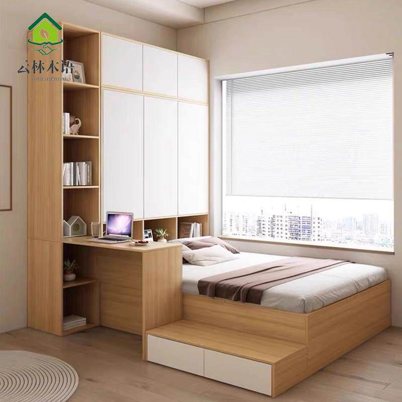 榻榻米床衣柜组合书桌床小户型一体儿童房单人储物收纳床定制尺寸