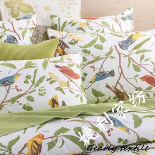 奢华美式 60支贡缎印花长绒棉四件套全棉被套家纺四件套