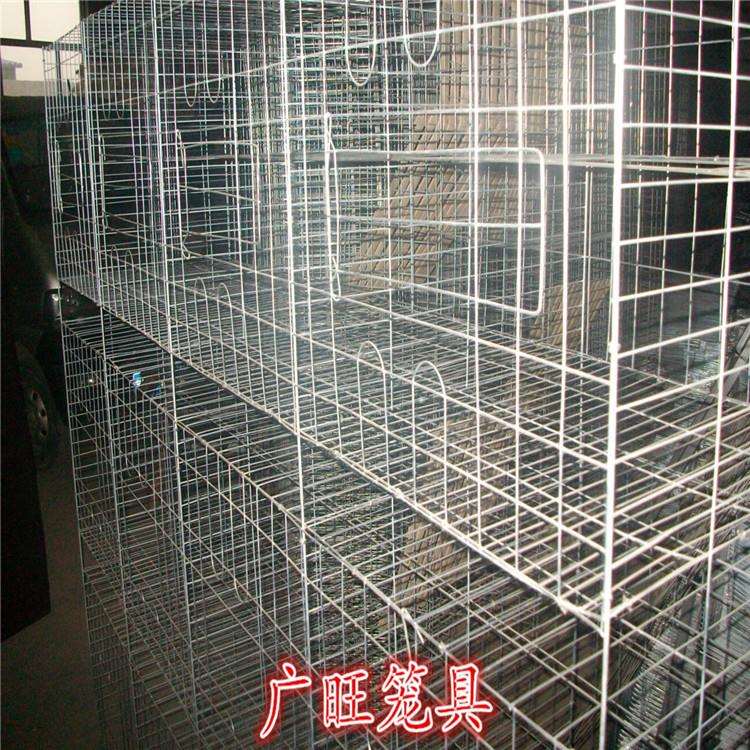 广旺丝网 厂家鸽笼4层16位加粗鸽笼 鸽笼全套配件 电镀锌铁丝鸽笼