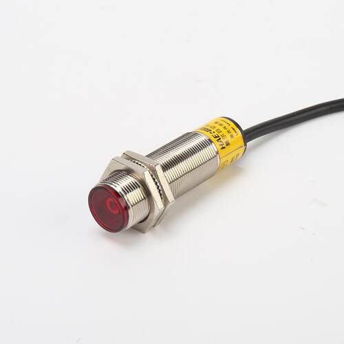 感应传感器光电开关激光镜面反射M18金属外壳光电开关HE18-JF801N