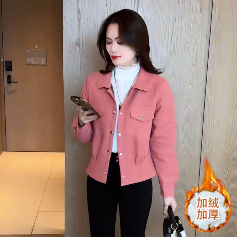 极速小个子加绒短款牛仔外套女士爆款加厚上衣2026春秋装新款夹克