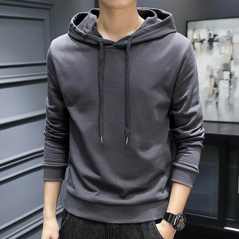 潮牌连帽卫衣男士薄款外套春秋季2025新款高级感纯棉休闲套头帽衫
