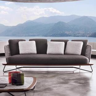 户光外实UMA藤编沙发木躺椅别墅阳房庭院花露台室外阳台园沙发椅