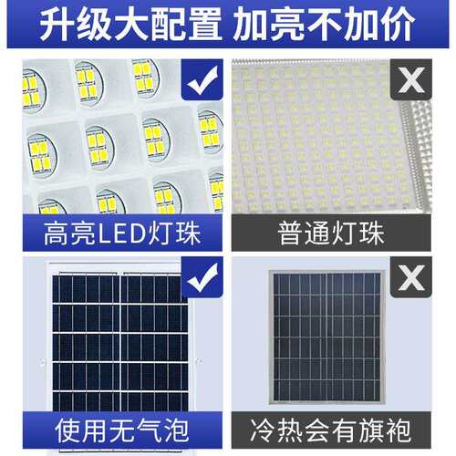 亚明新款太阳能户外灯庭院灯LED照明灯超亮大功率家用室外投光灯