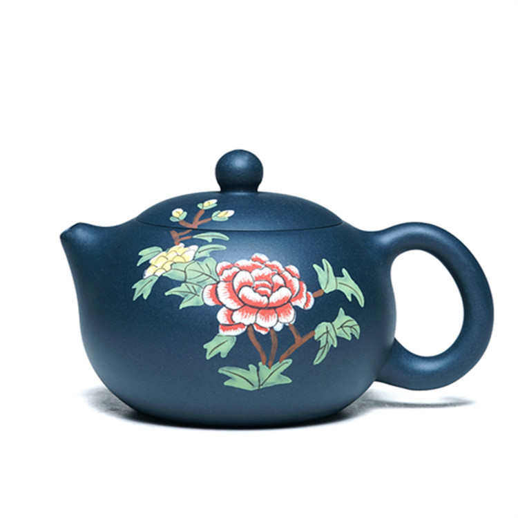 民国 宜兴紫砂彩绘批发茶壶手工制作茶具原矿绿 西施