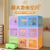 猫笼别墅带厕所一体式 家用室内大空间特大号双层猫屋猫咪笼子