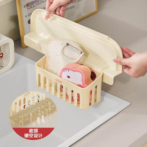 新款腊肠狗厨房可伸缩水槽挡水板台面防溅水家用沥水篮挡水收纳筐