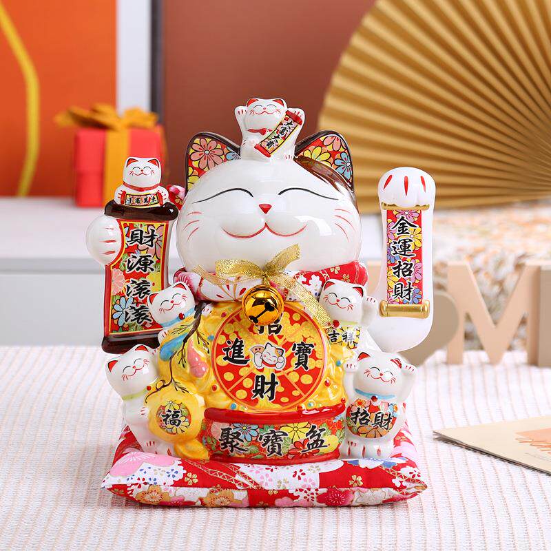 寸招财猫摆件摇手发财猫自动招手店铺开业礼品伴手礼银行台礼品