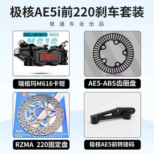瑞祖玛M616大辐射卡钳改装九号M395C MZ DZ E80C 小牛NXT AE5刹车